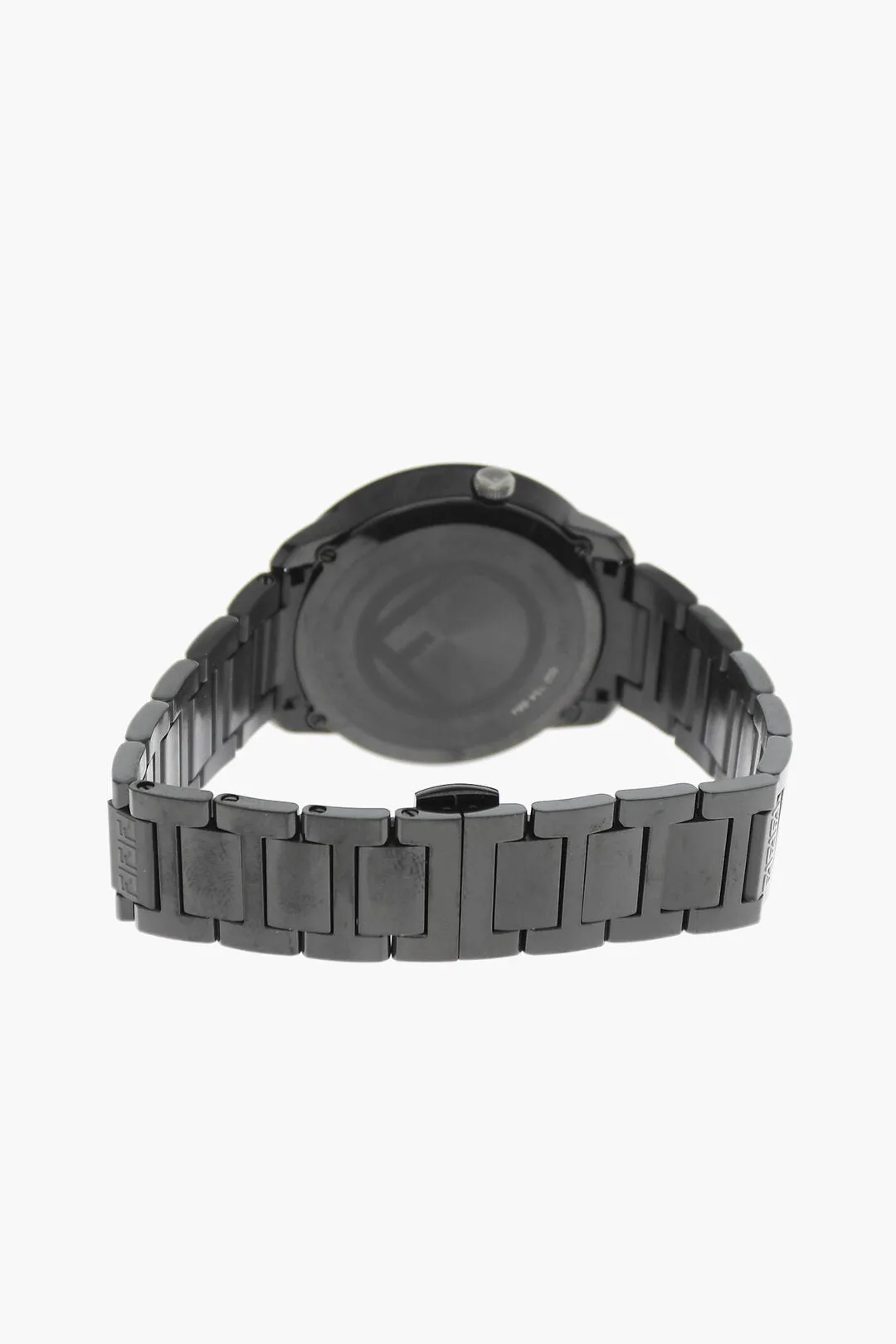 Fendi Analog Watch With Logoed Metal Strap