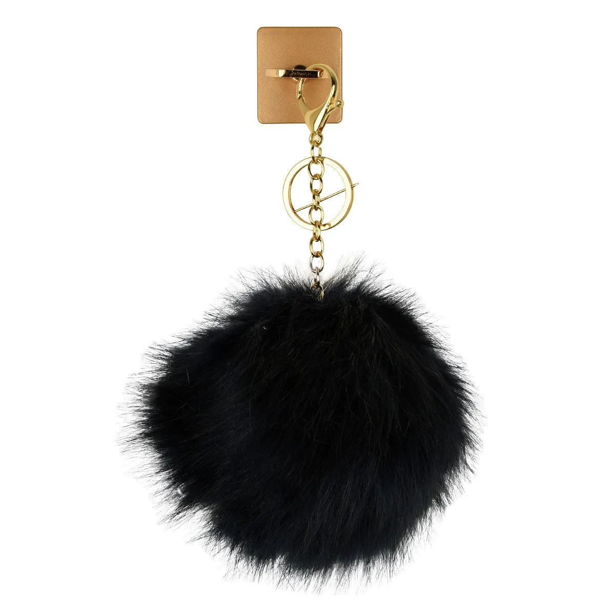 iOrigin Ring Grip/ Kick Stand   Furry Ball Keychain for Mobile Phones & Tablets