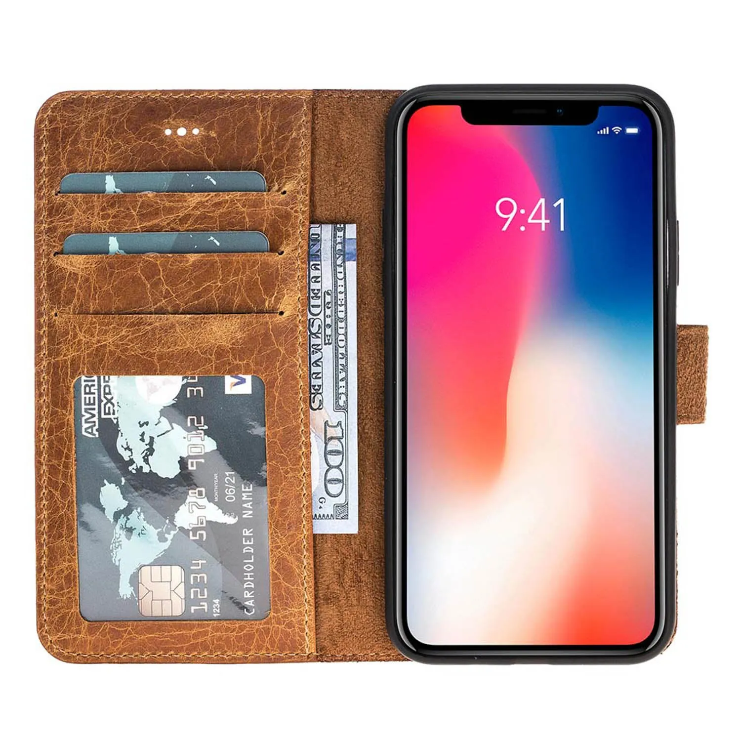 iPhone X / XS Leather Wallet Case