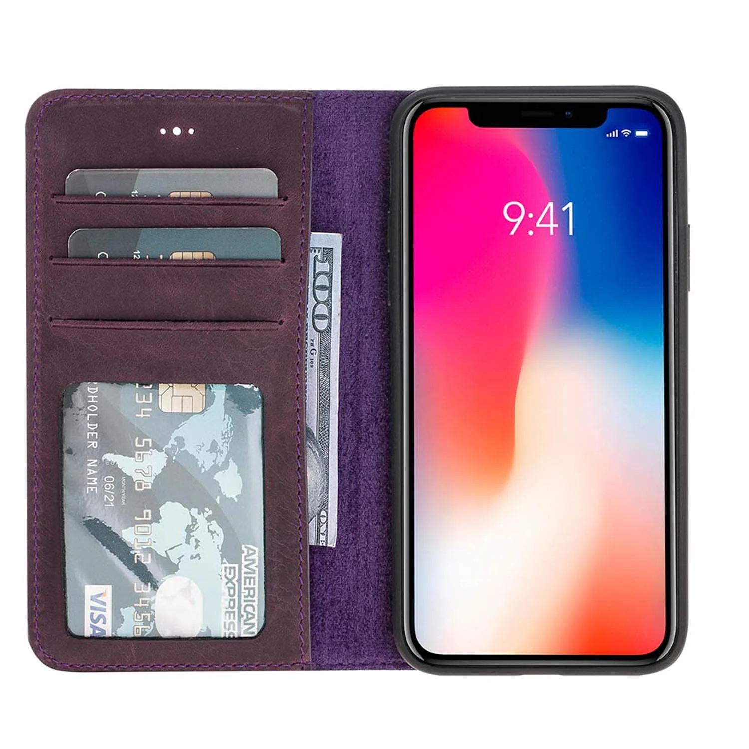 iPhone X / XS Leather Wallet Case