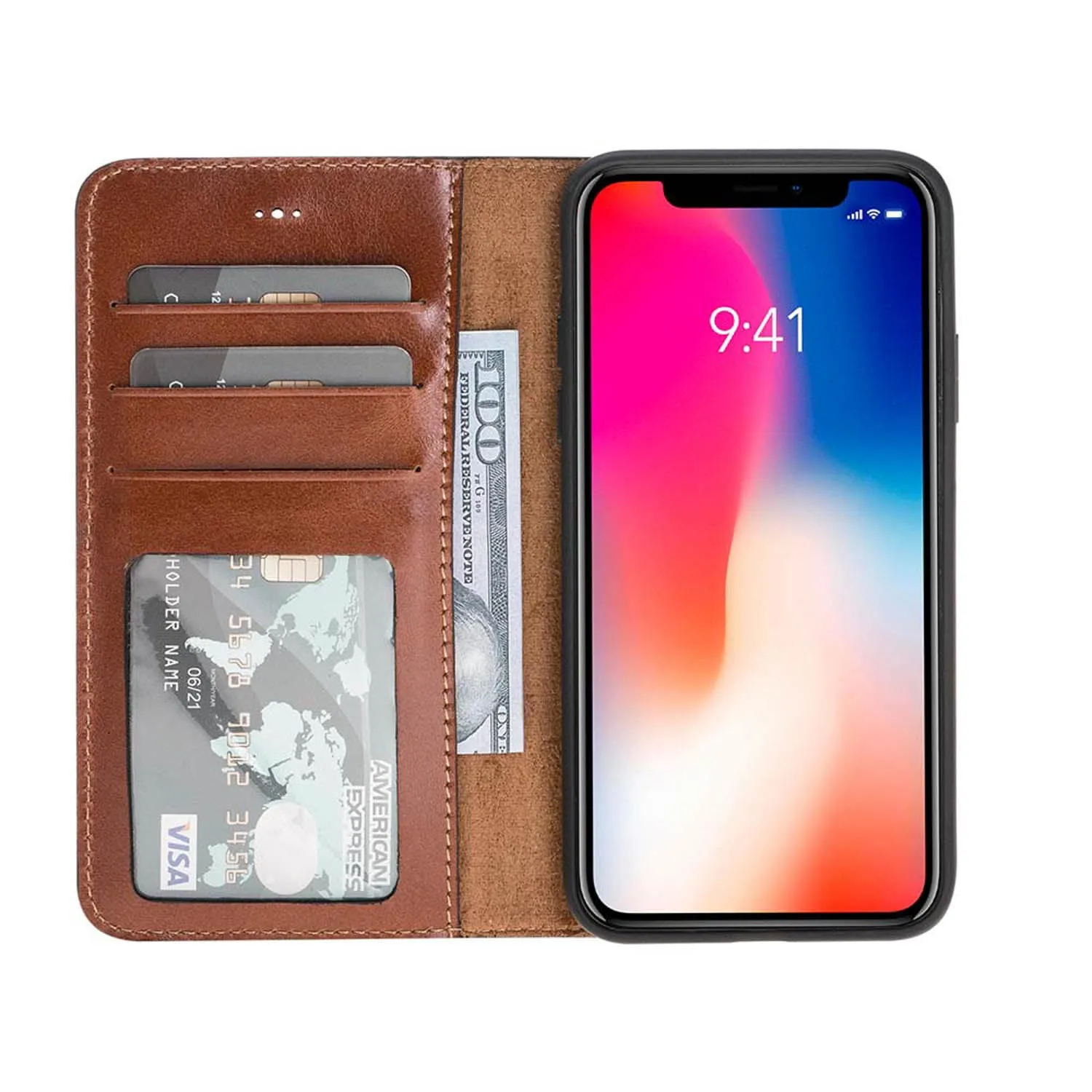 iPhone X / XS Leather Wallet Case