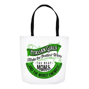 Italian Girls Tote Bag - White