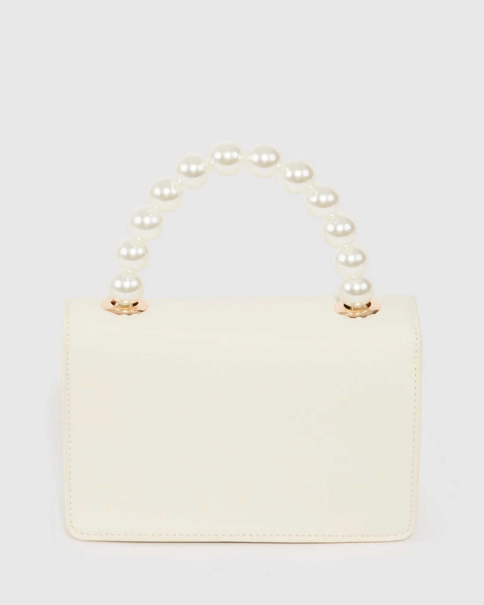 Ivory Tia Pearl Top Handle Bag