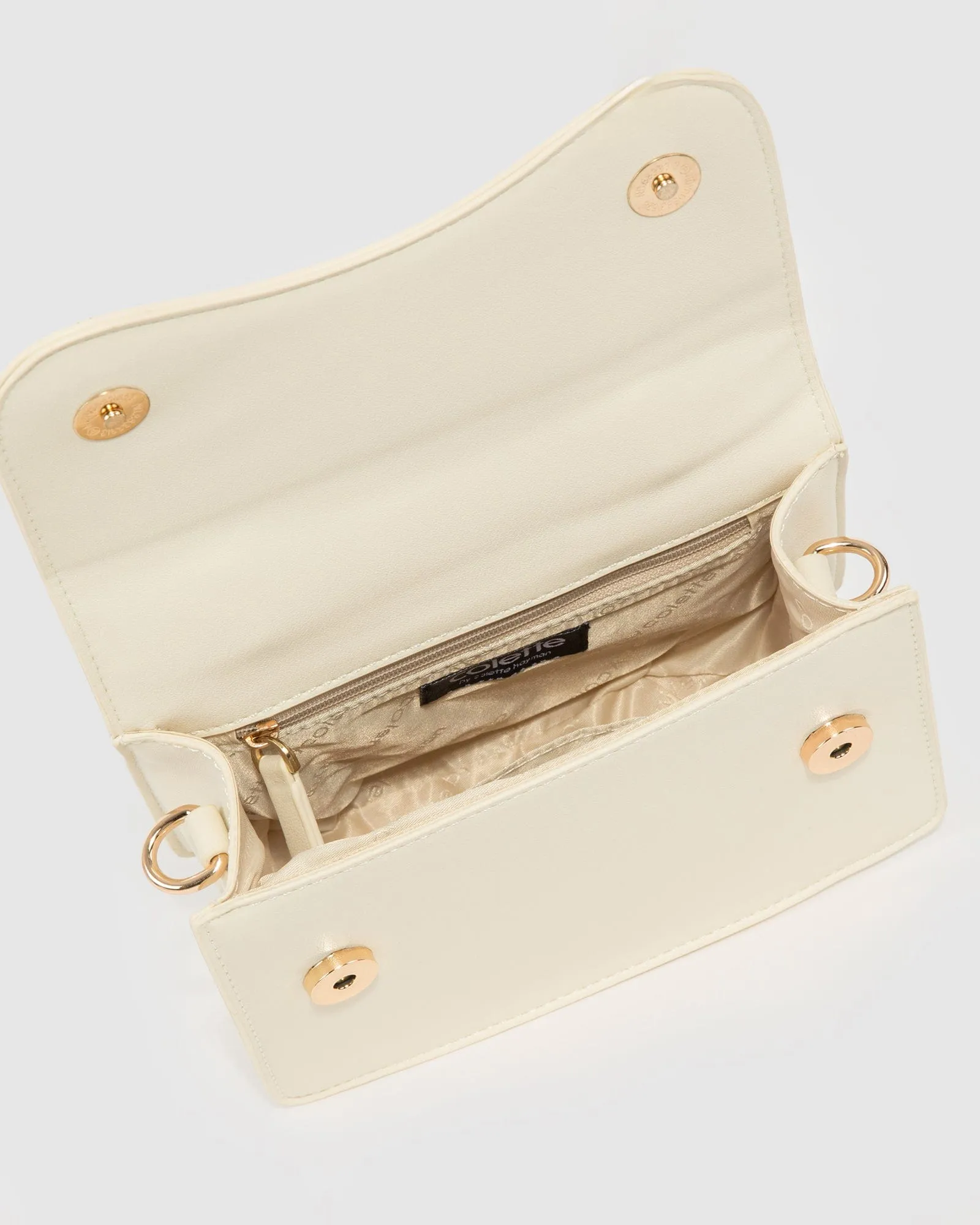 Ivory Tia Pearl Top Handle Bag