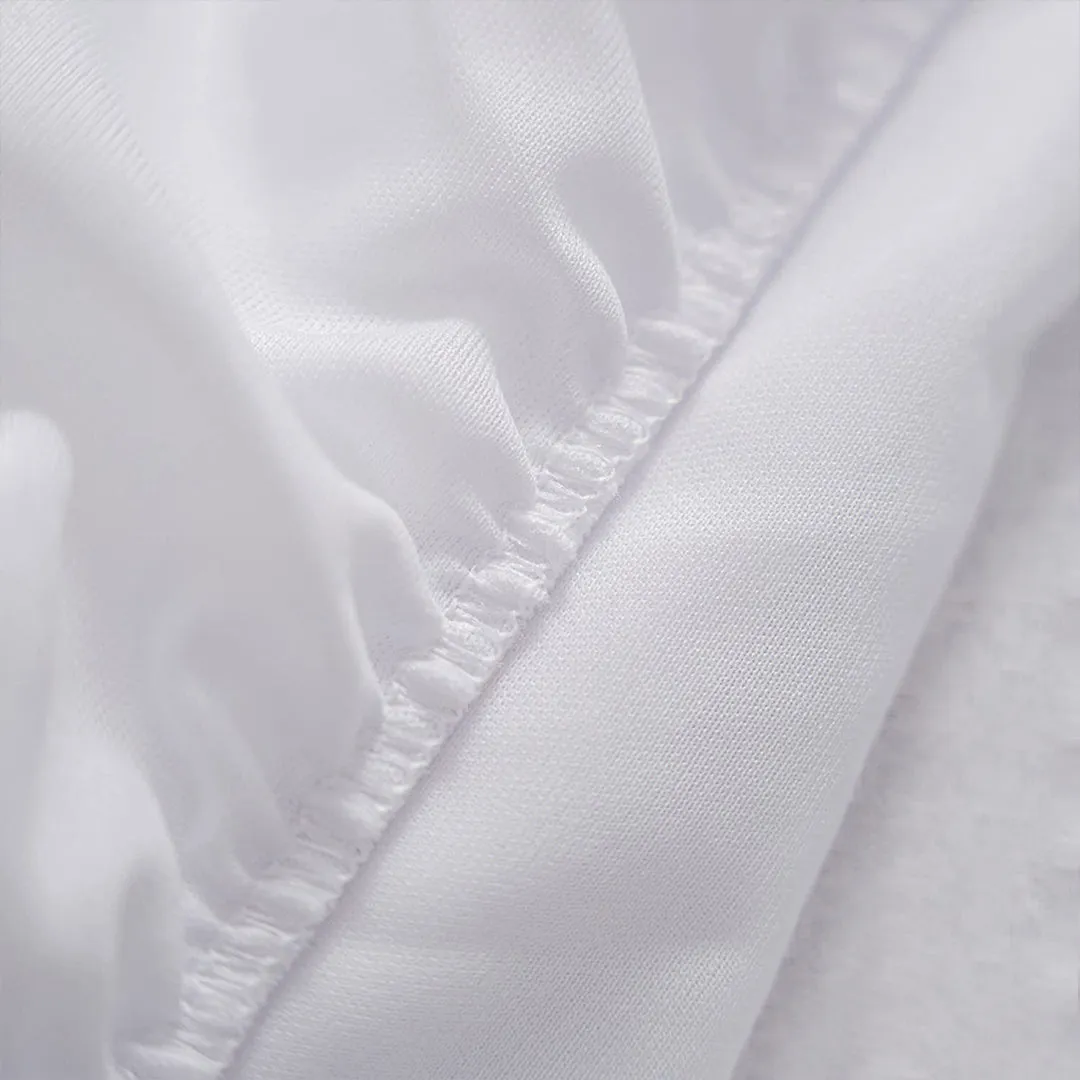 Jointless Recommended Premium & Export Quality Terry Cotton 100% Waterproof Fitted Style Mattress Protector- Maroon Color