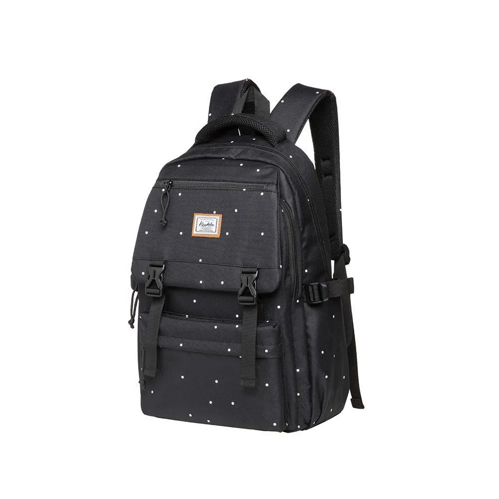 KAUKKO Backpack for School,  KS23 ( Black-2 / 18.4L )