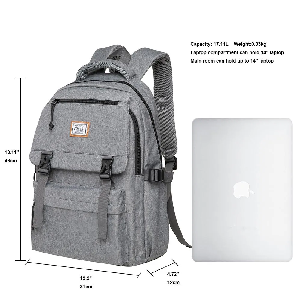 KAUKKO Backpack for School,  KS23 ( Grey / 18.4L )