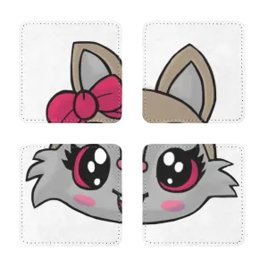 Kitty Face Sublimation Coasters Pack of Four