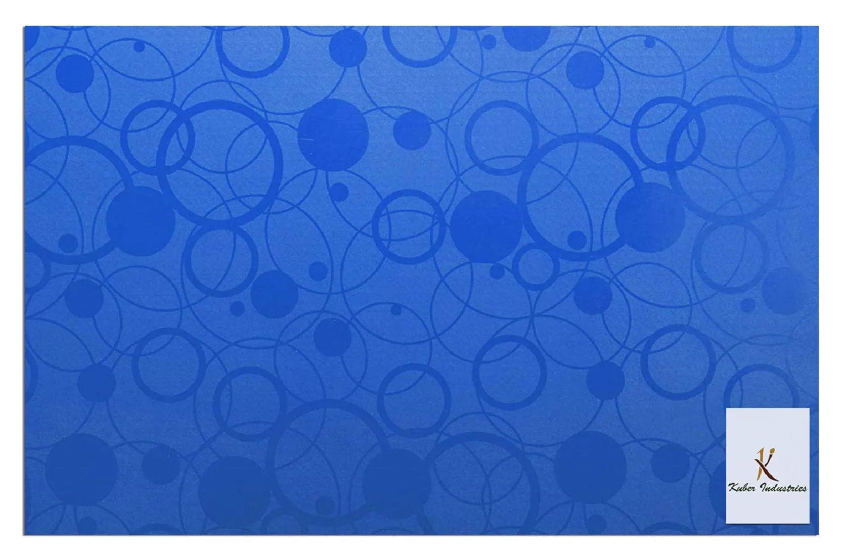 Kuber Industries Circle Design 3 Pieces PVC Refrigerator/Fridge Multipurpose Drawer Mat Set(Black, Blue and White)-CTKTC32327, Standard