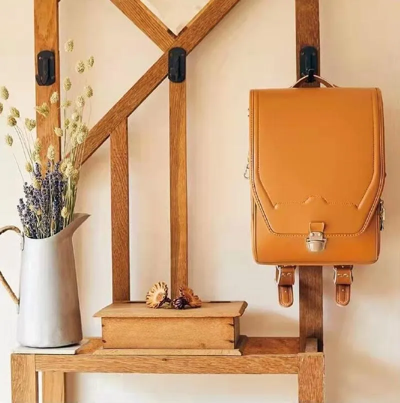 Larger Capacity Leather Japanese Backpack