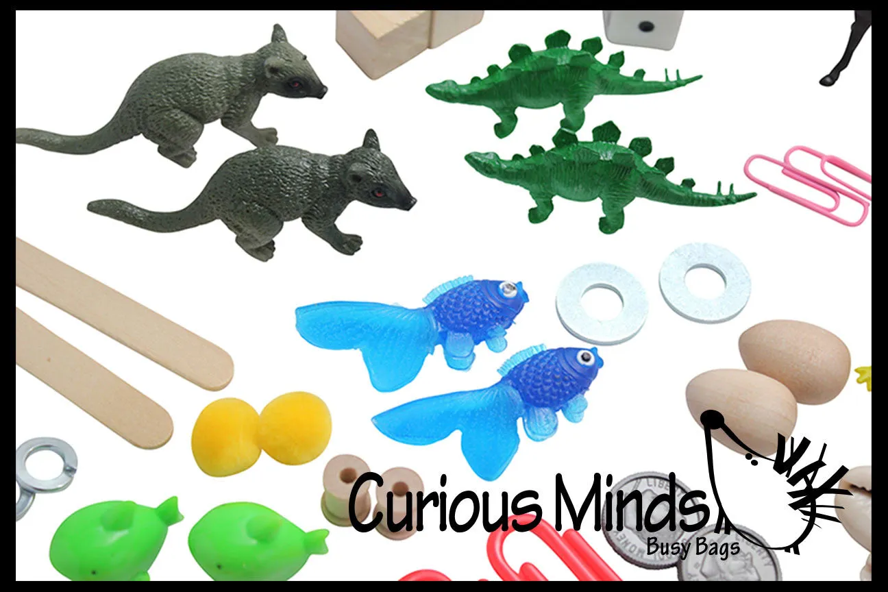 LAST CHANCE - LIMITED STOCK -  SALE - Preschool and Kindergarten Matching Activity with Miniature Objects - early learning toy