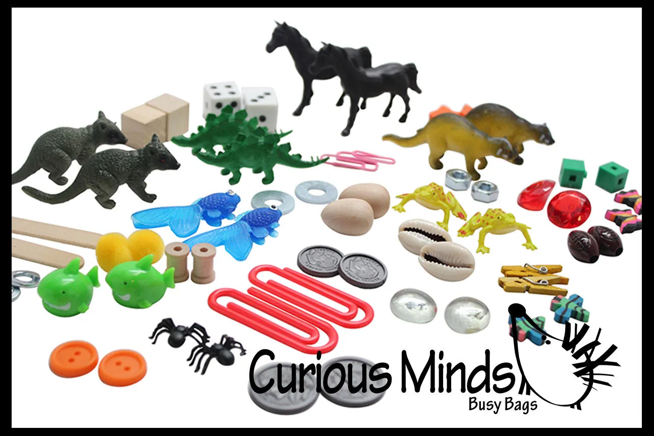 LAST CHANCE - LIMITED STOCK -  SALE - Preschool and Kindergarten Matching Activity with Miniature Objects - early learning toy
