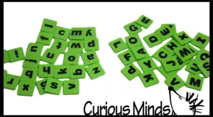 LAST CHANCE - LIMITED STOCK - - Set of LOWERCASE Letter Tiles -  Preschool Busy Bag - Busy Bag - Quiet Activity