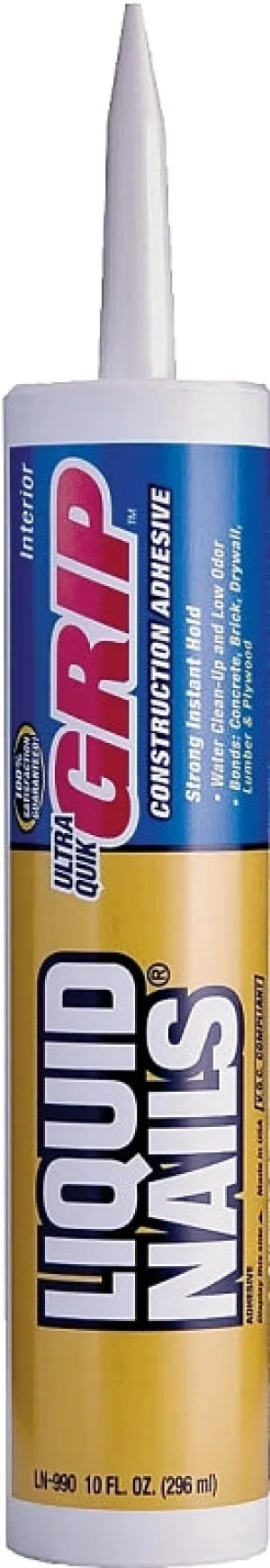 Liquid Nails LN-990 Construction Adhesive, White, 10 oz Cartridge :EA: QUANTITY: 1