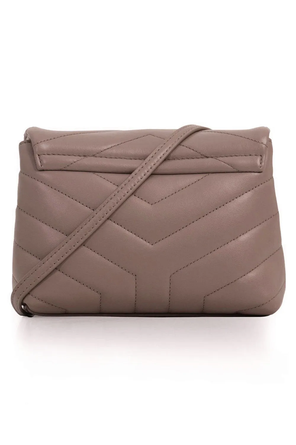 LOULOU TOY STRAP BAG TAUPE/GOLD