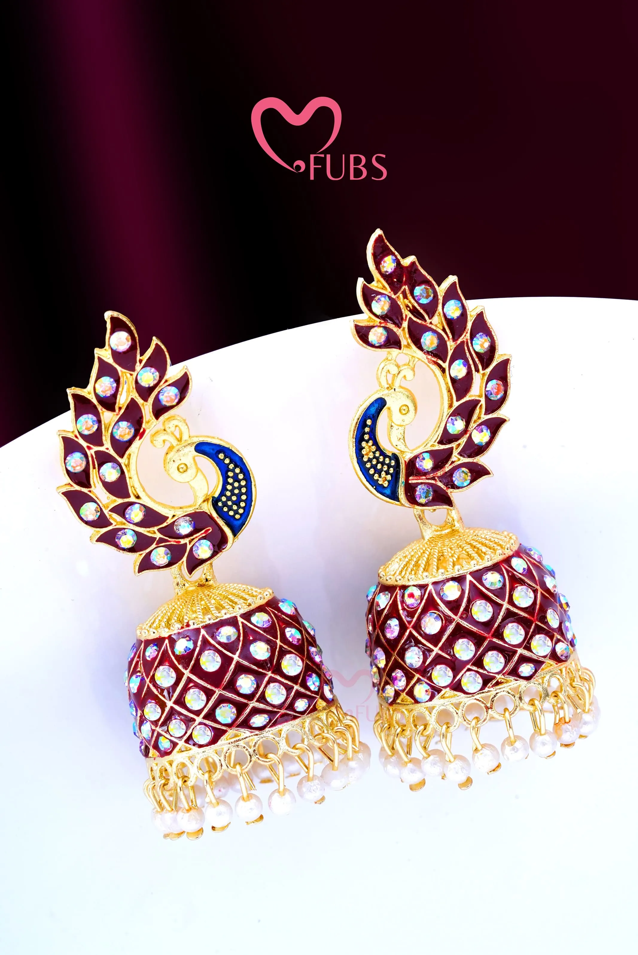 Majestic Peacock Finesse Jhumka