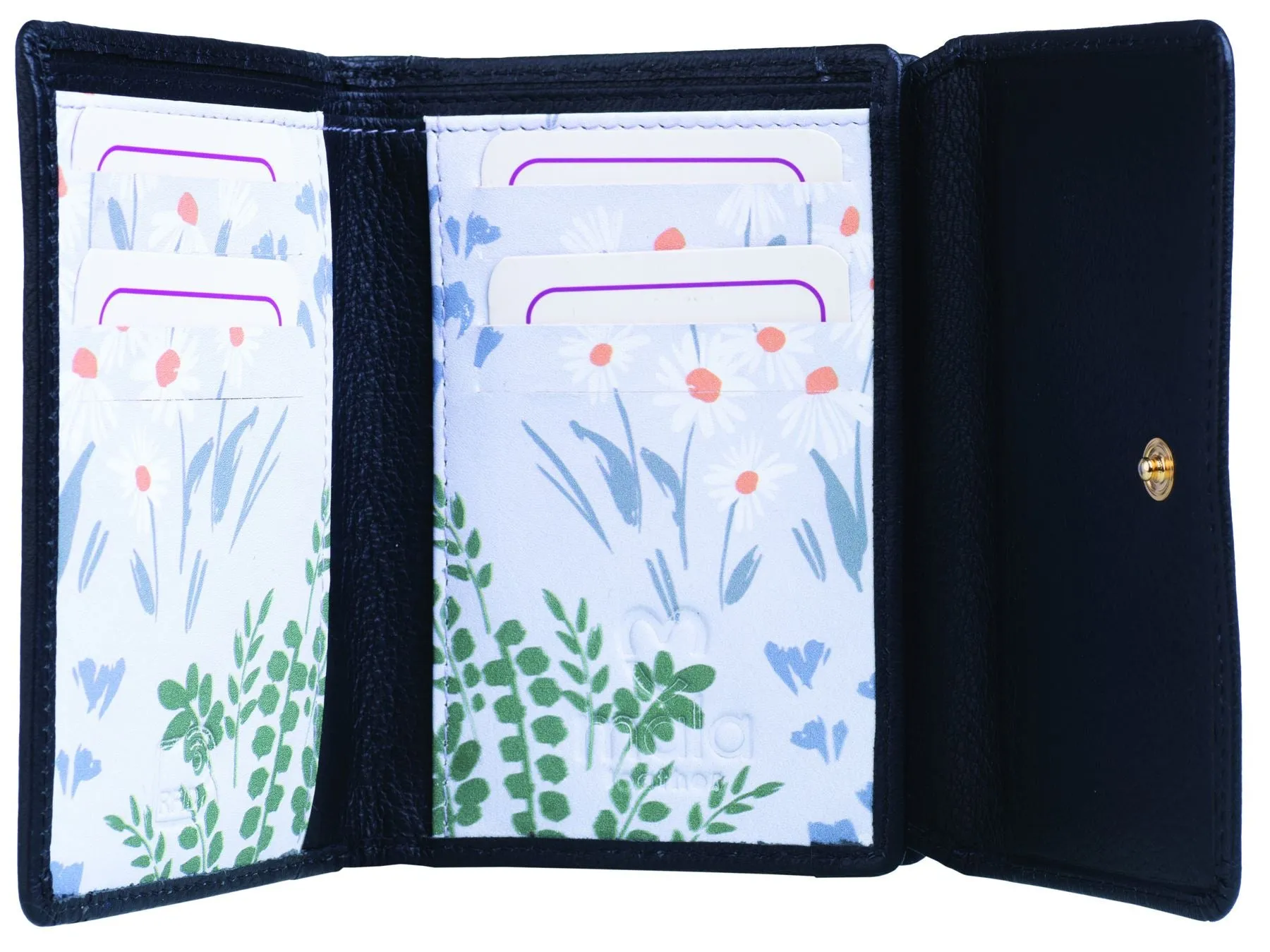 Mala Leather Daisy Collection Compact Leather Purse RFID Blocking 3560_58