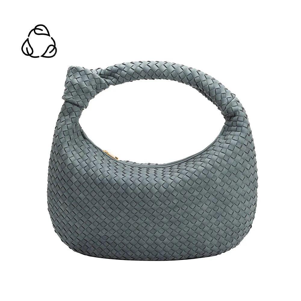 Melie Bianco Brigitte Large Indigo Recycled Vegan Suede Shoulder Bag