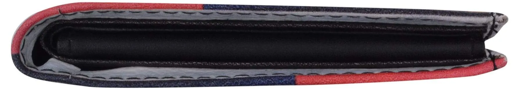 Men's Genuine Leather Bifold Multi Card ID Center Flap Wallet with Graphics 1246