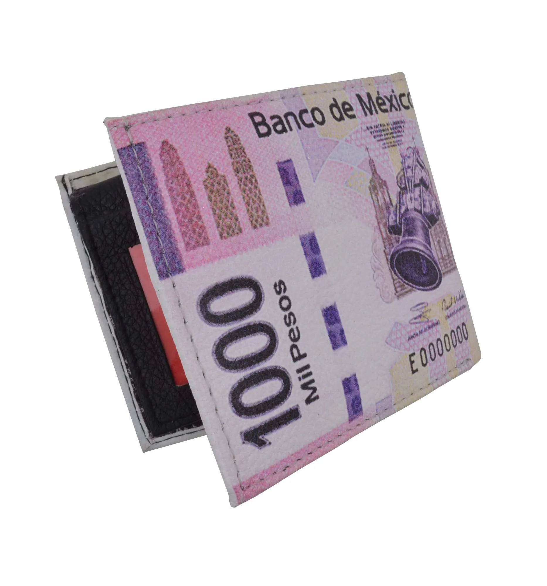 Men's Genuine Leather Bifold Multi Card ID Center Flap Wallet with Graphics 1246