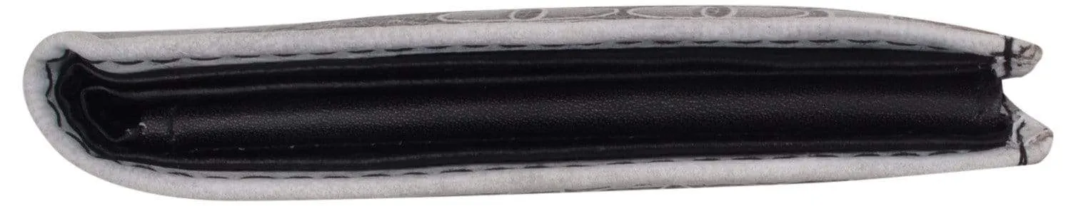 Men's Genuine Leather Bifold Multi Card ID Center Flap Wallet with Graphics 1246
