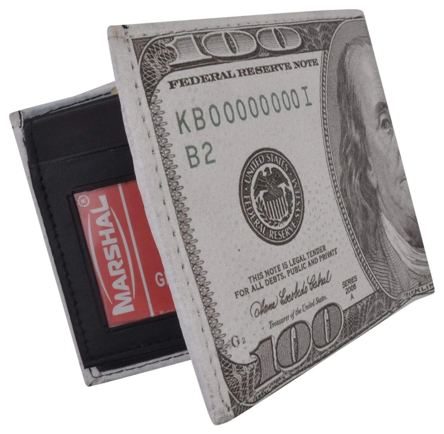 Men's Genuine Leather Bifold Multi Card ID Center Flap Wallet with Graphics 1246