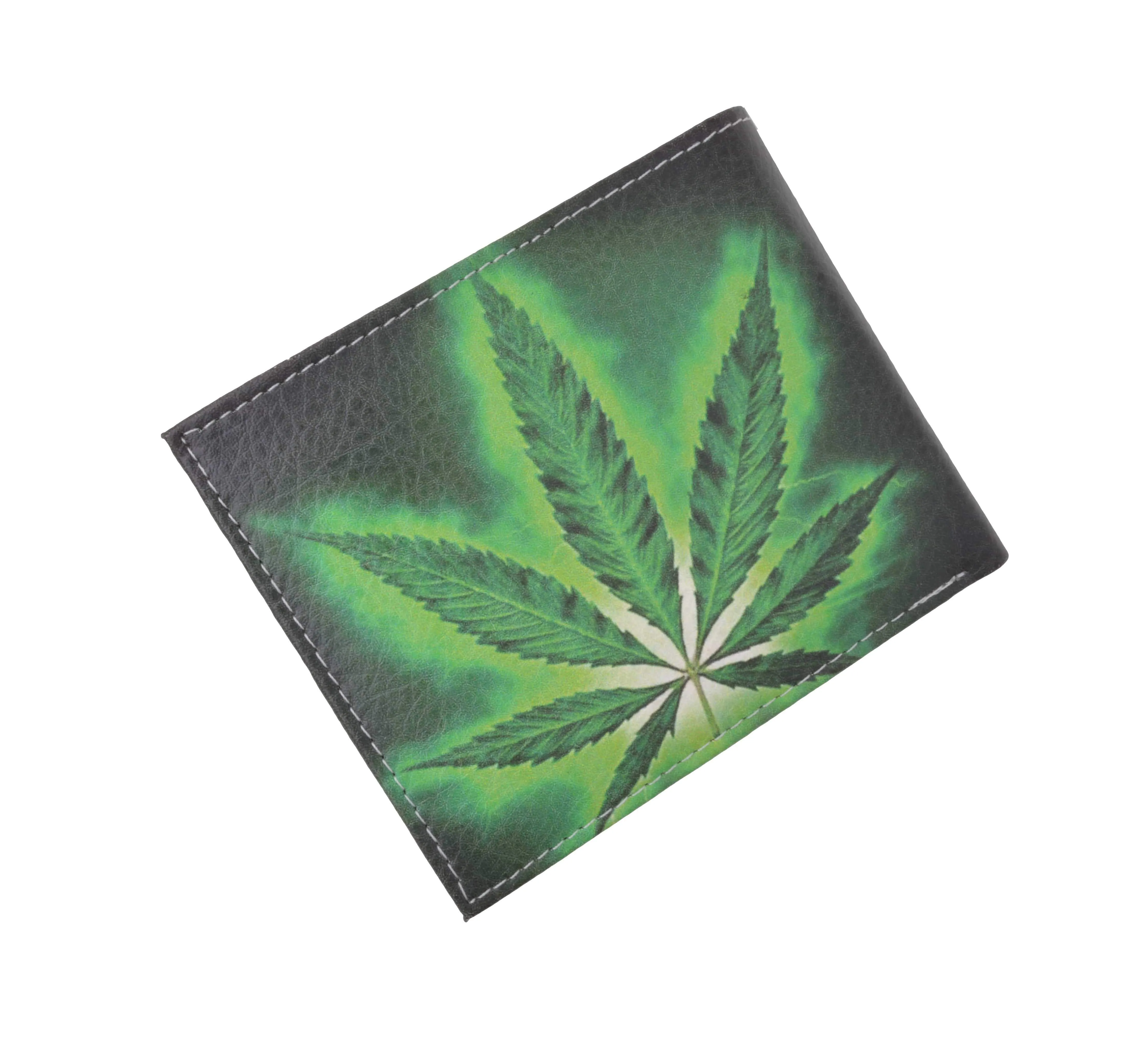 Men's Genuine Leather Bifold Multi Card ID Center Flap Wallet with Graphics 1246