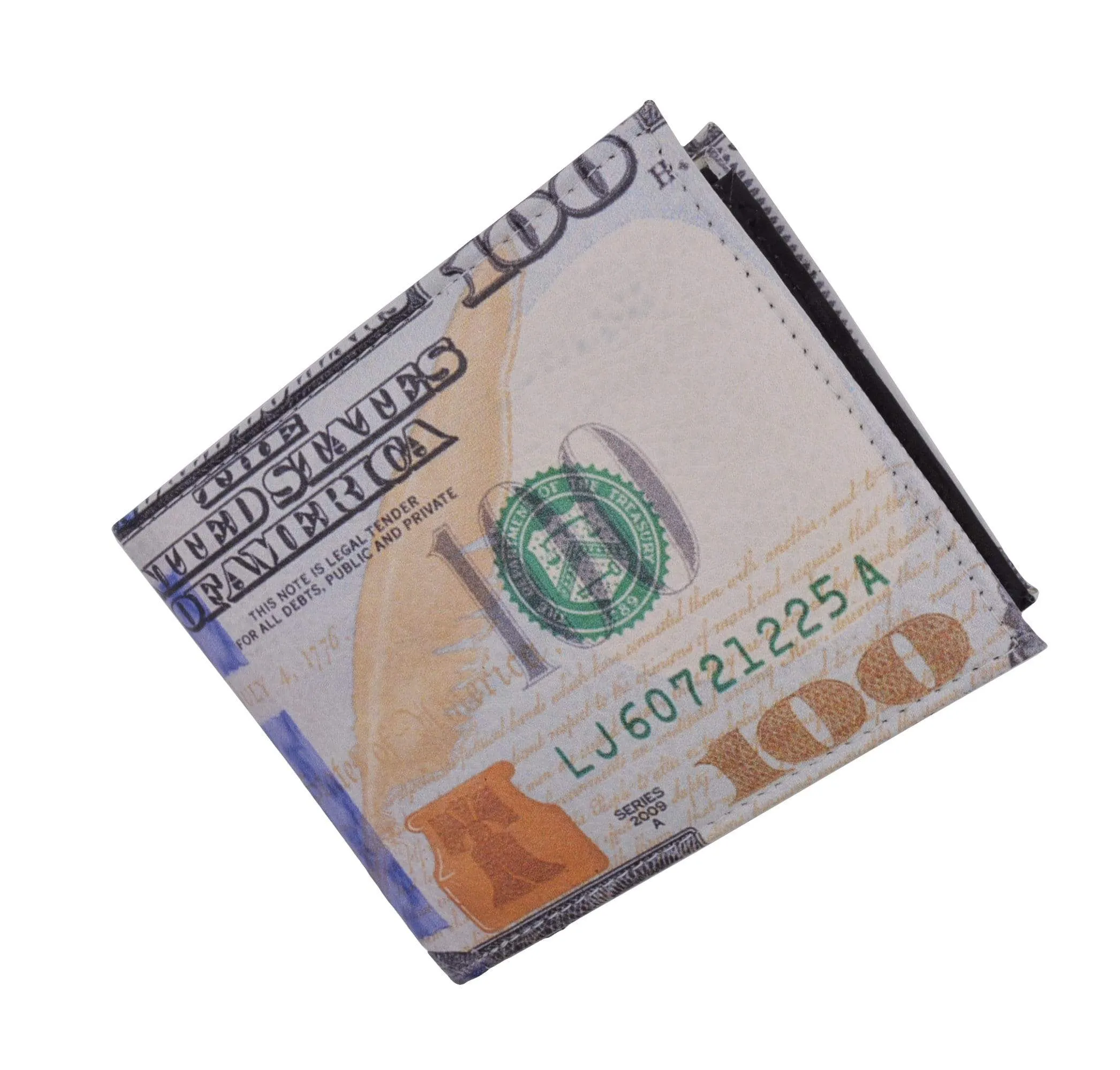 Men's Genuine Leather Bifold Multi Card ID Center Flap Wallet with Graphics 1246