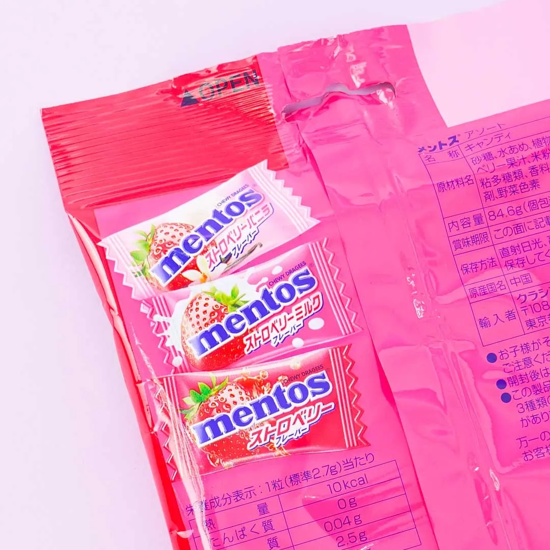 Mentos Assorted Candy Bag - 3 Strawberries