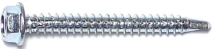 Midwest Fastener 10480 Screw, #8 Thread, 1-1/2 in L, Hex Drive, Self-Drilling Point, Steel, Zinc :CD: QUANTITY: 1