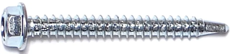 Midwest Fastener 10480 Screw, #8 Thread, 1-1/2 in L, Hex Drive, Self-Drilling Point, Steel, Zinc :CD: QUANTITY: 1