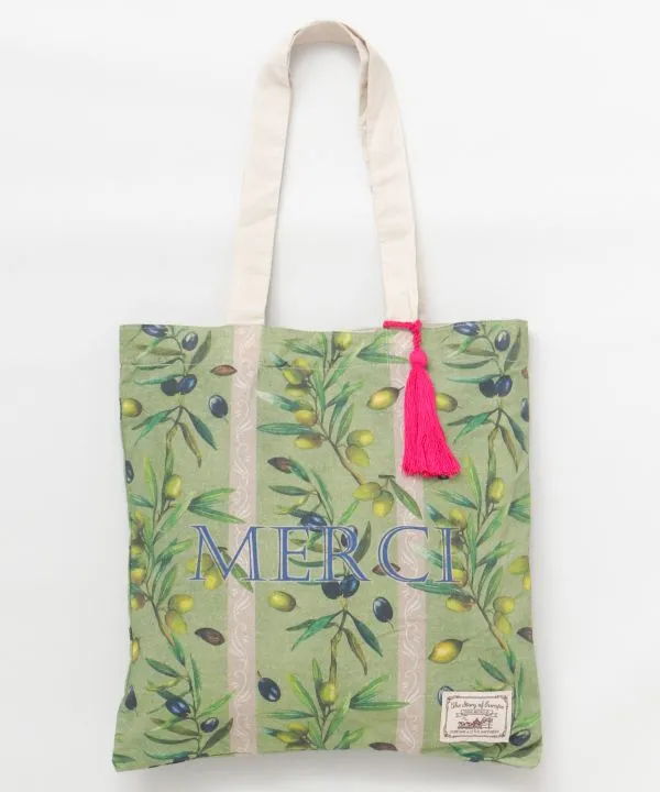 Organic Cotton Olive Tote Bag