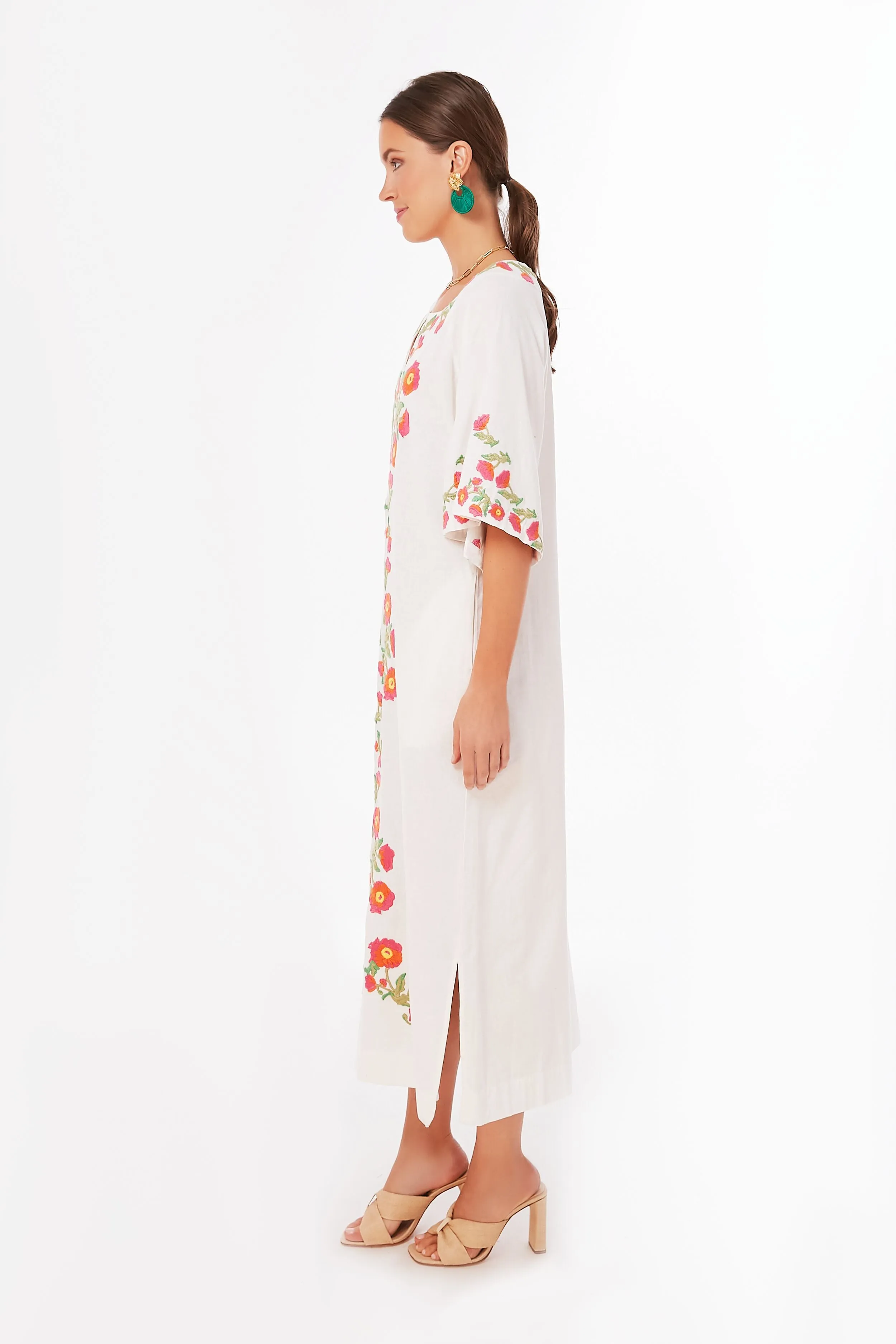 Oyster Charming Maxi Poppy Caftan