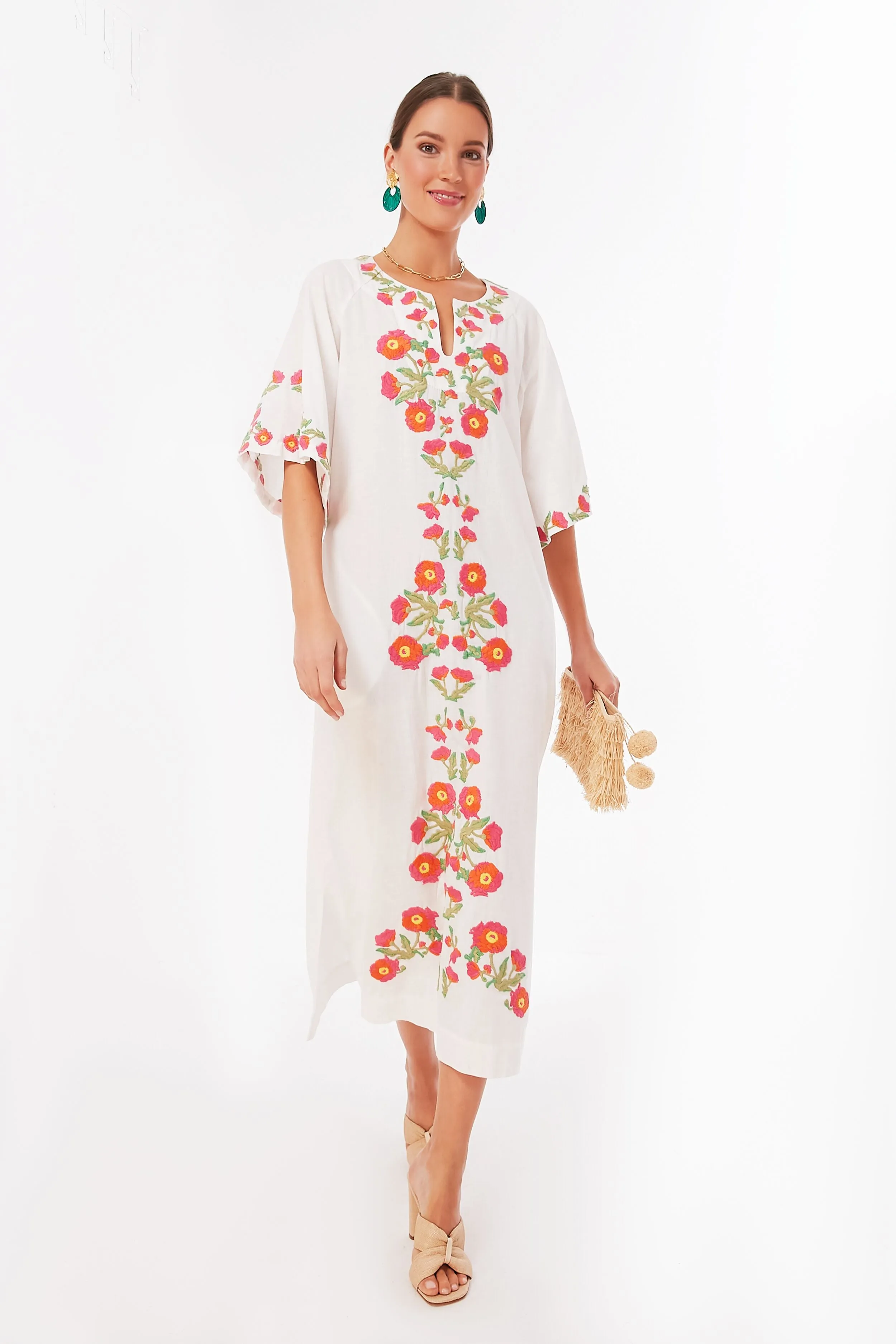 Oyster Charming Maxi Poppy Caftan