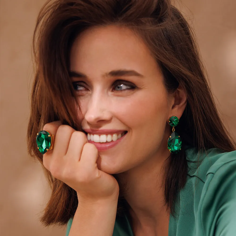 Perfect Drop Earrings / Majestic Green