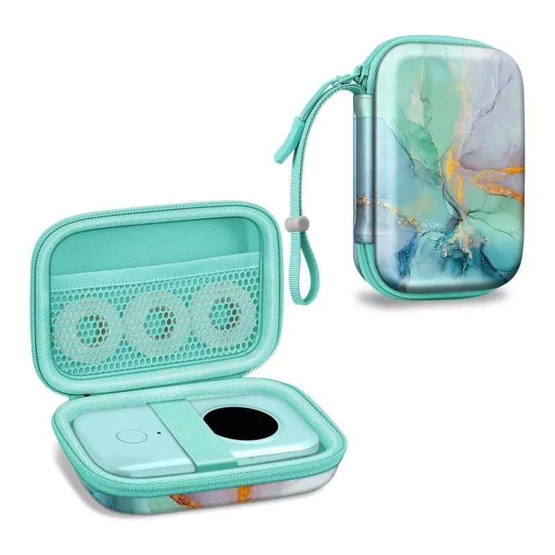 Phomemo New Color Emerald Marble Shockproof Hard Shell Carrying Case