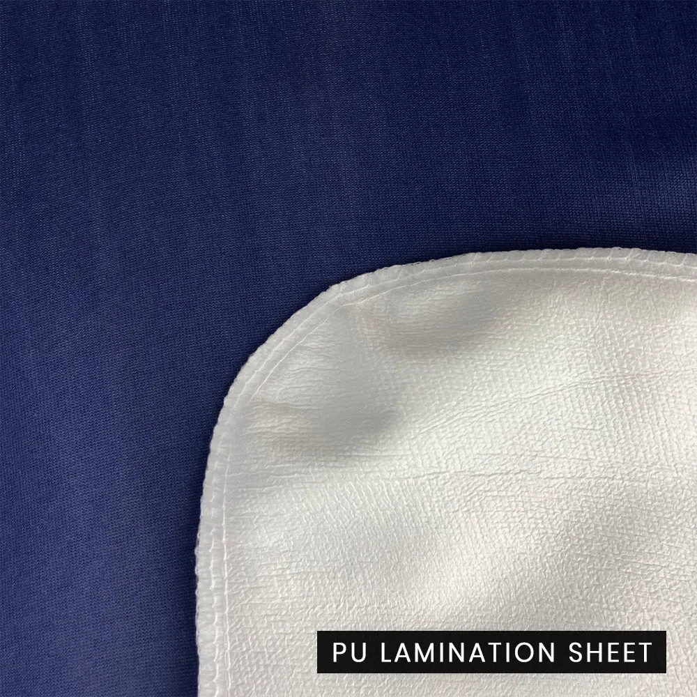 Poly Cotton Fitted Style Waterproof Mattress Protector Blue Color