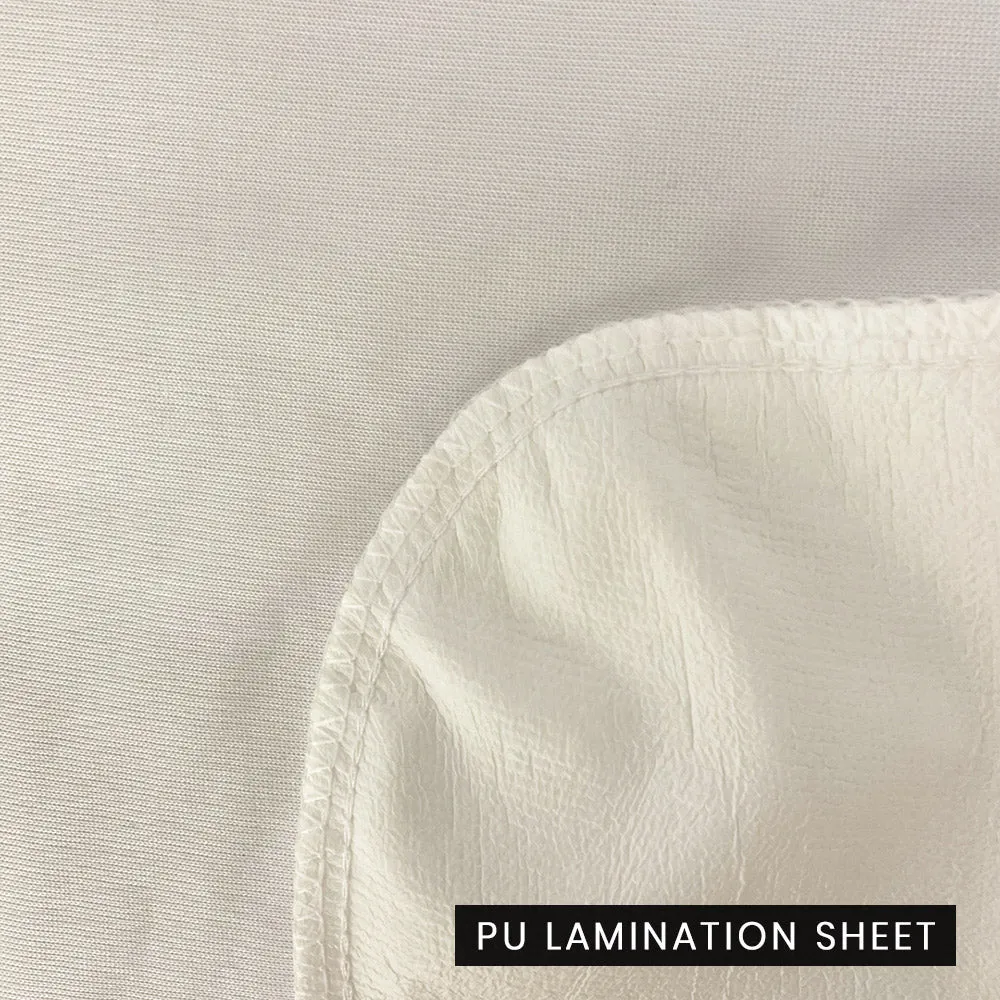 Poly Cotton Fitted Style Waterproof Mattress Protector White Color