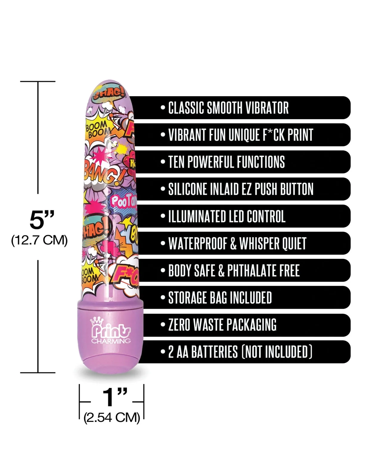 Pop Tease 5" Classic Vibe - Fck Purple