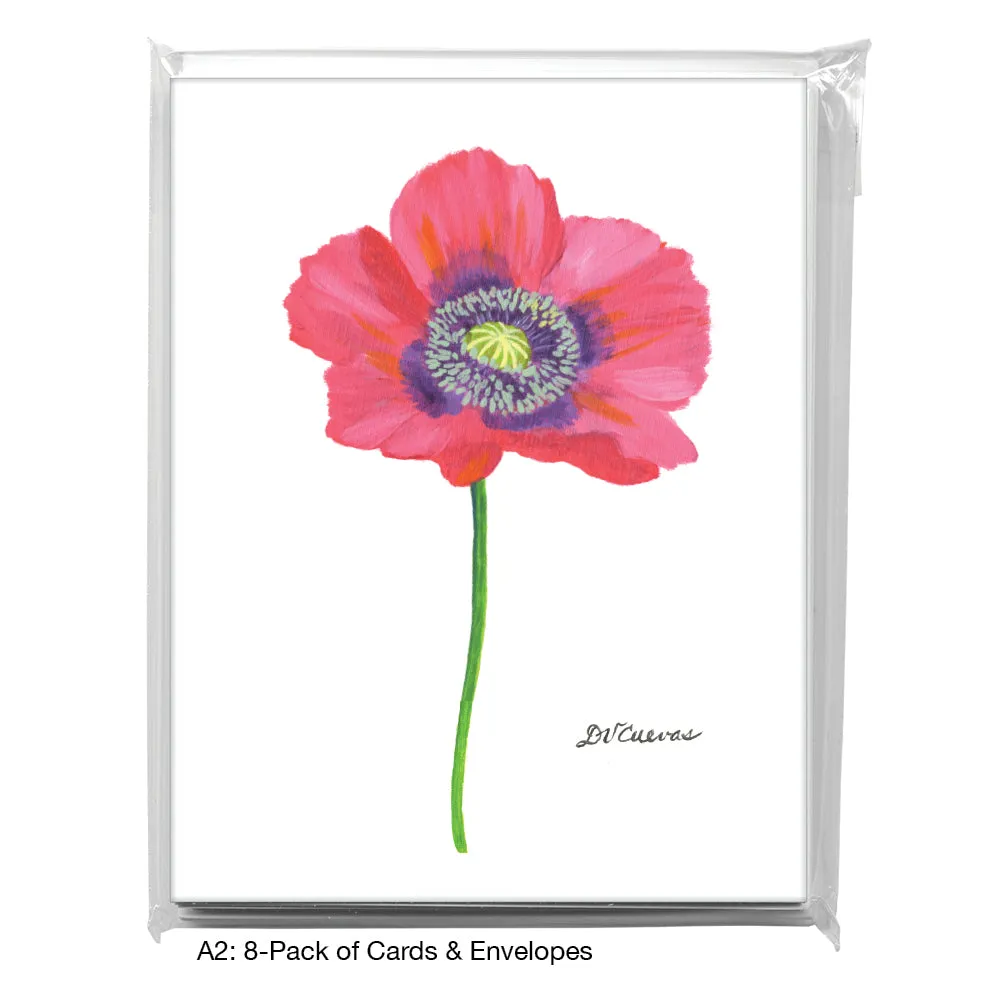 Poppy Cool Hue, Greeting Card (7774)