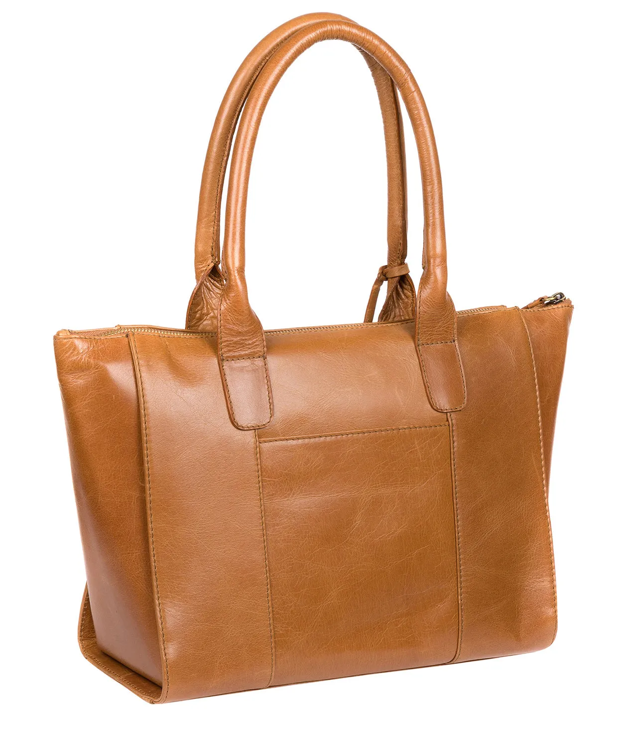 'Quinn' Saddle Leather Tote Bag