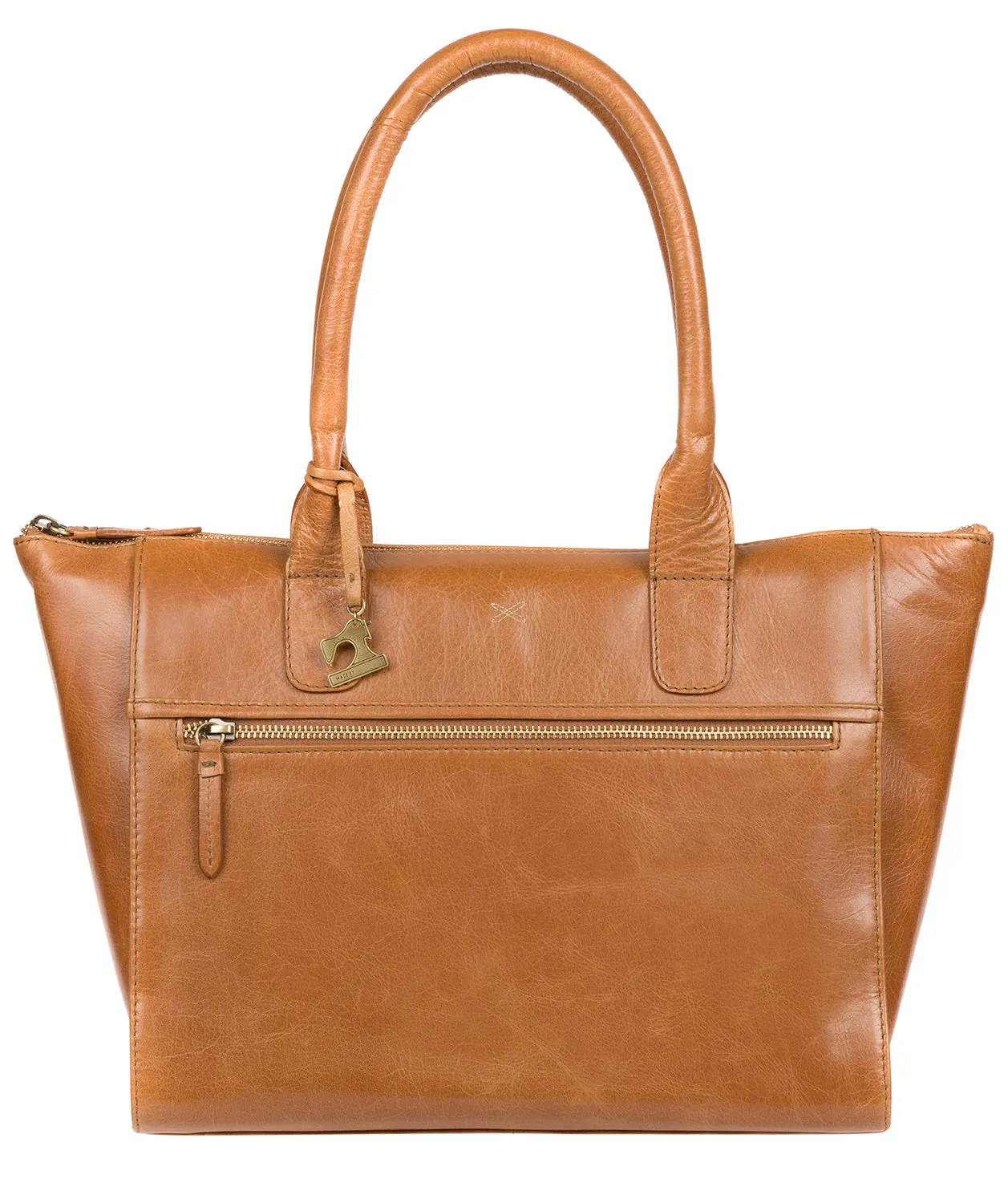'Quinn' Saddle Leather Tote Bag