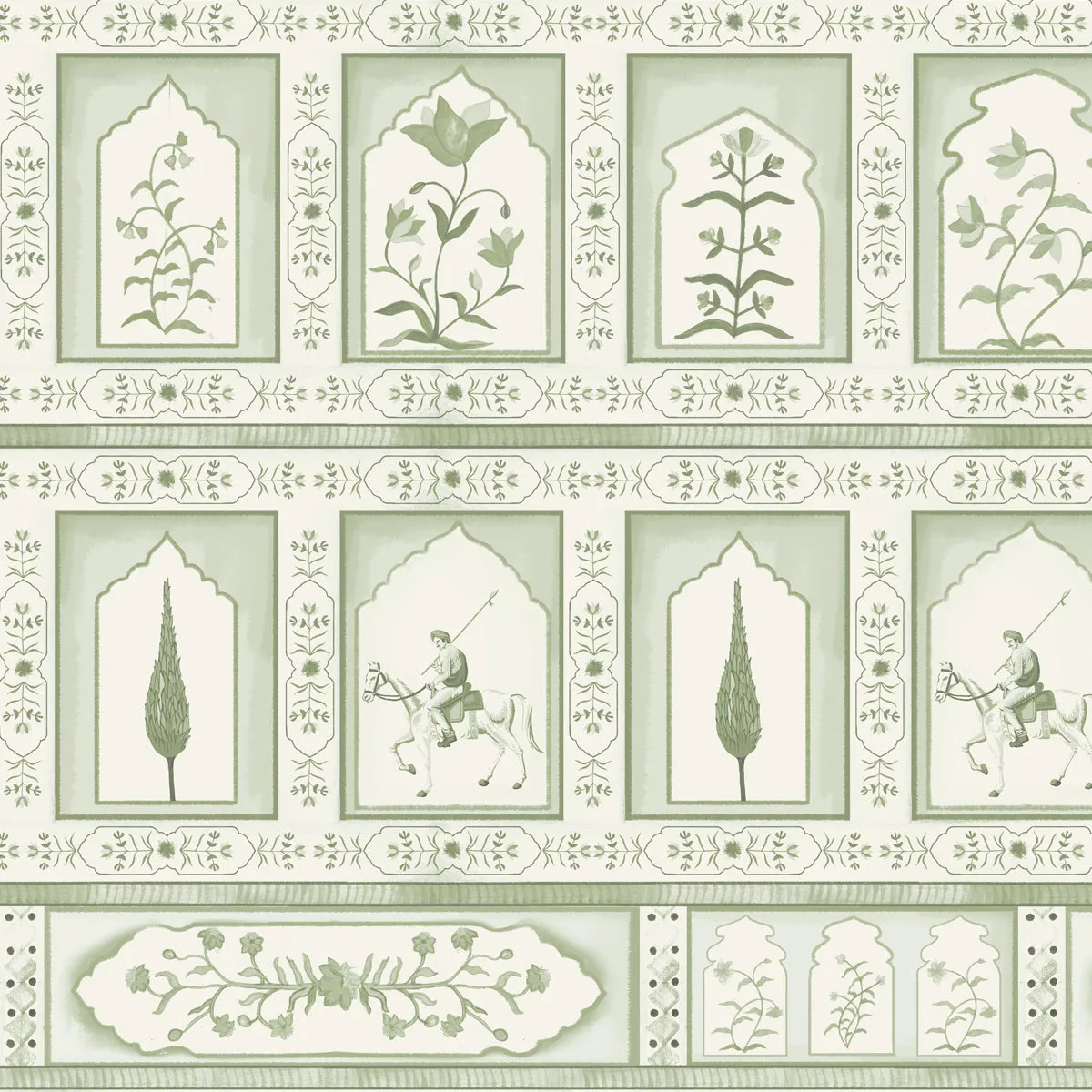 Rajmahal Indian Room Wallpaper Design Light Green