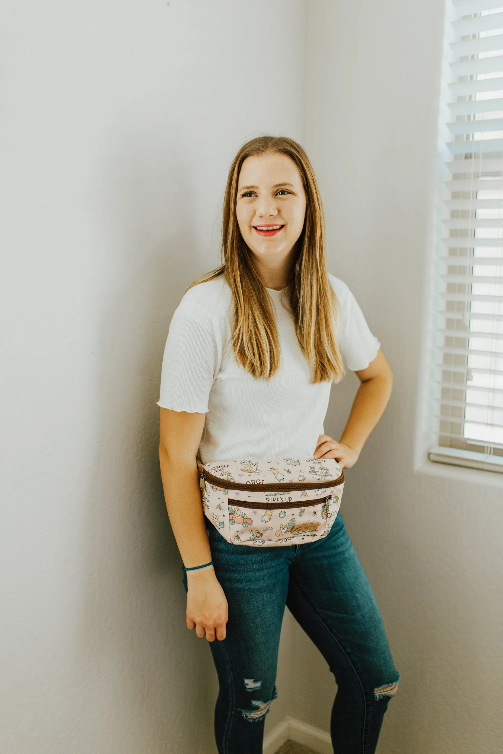 Red & Blue Tartan Plaid Fanny Pack