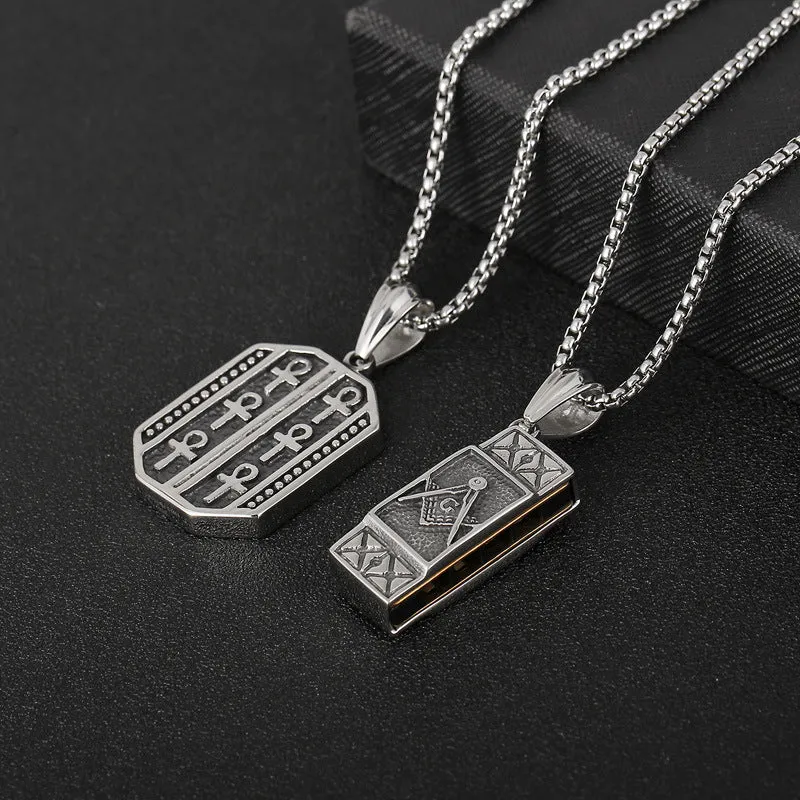 Retro Personalized Music Harmonica Piano Titanium Steel Pendant