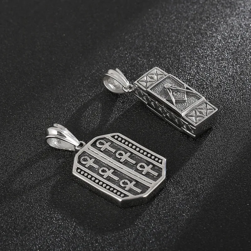 Retro Personalized Music Harmonica Piano Titanium Steel Pendant