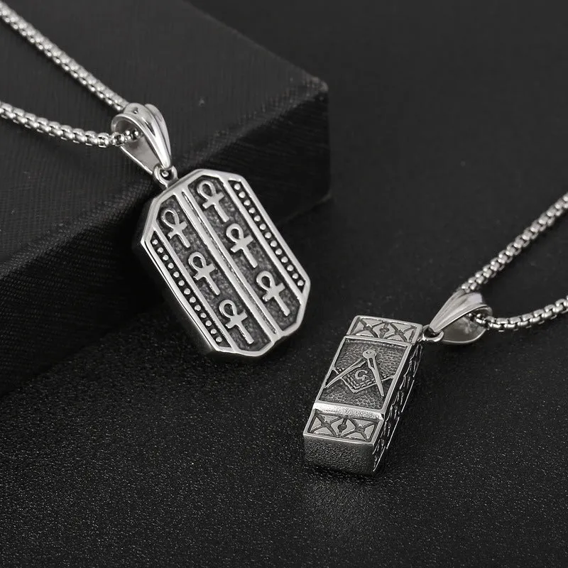 Retro Personalized Music Harmonica Piano Titanium Steel Pendant