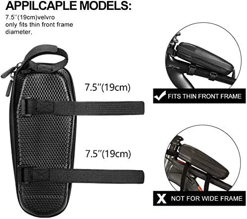 ROCKBROS Top Tube Bike Bag Bike Front Frame Bag EVA Bicycle Bag  Below 6.2"/6.5"