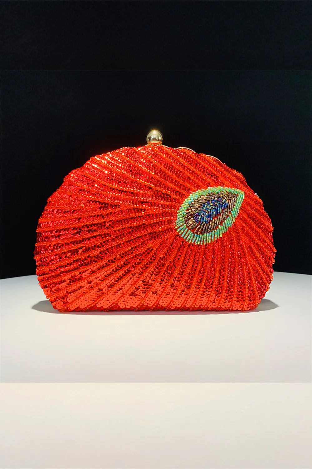 Shell Peacock Beaded Bag