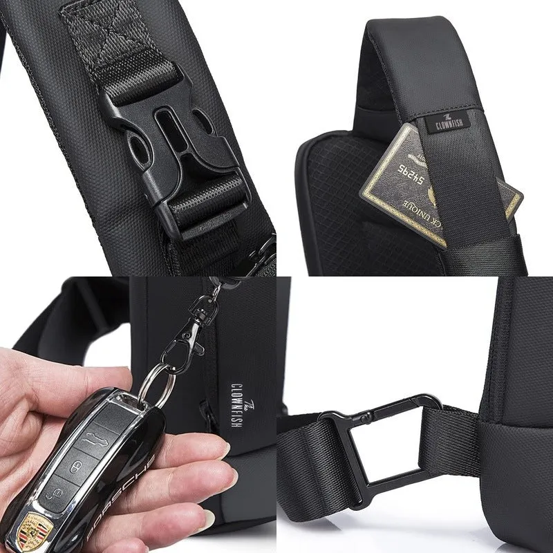 Sling Bag - Water Resistant, Stylish Design | 5L Capacity | Black